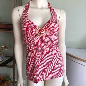 Banana Republic Halter Top with bamboo ring detail